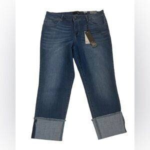 NWT Women’s 1822 Denim Taylor Crop Jeans deep roll cuff crop skinny